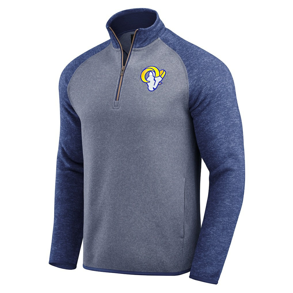 Los Angeles Rams Darius Rucker Collection Tonal Quarter-Zip Jacket - Blue cheap