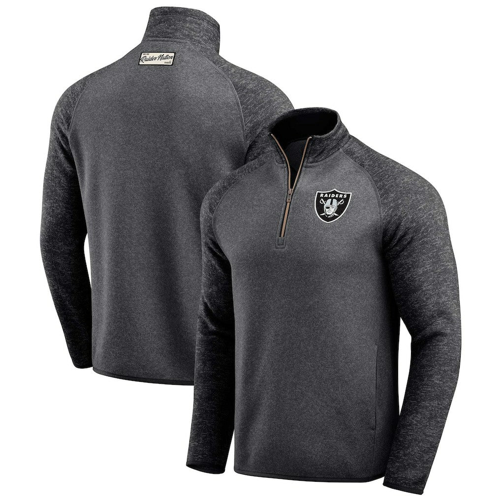 Las Vegas Raiders Darius Rucker Collection Tonal Quarter-Zip Jacket - Black outlet