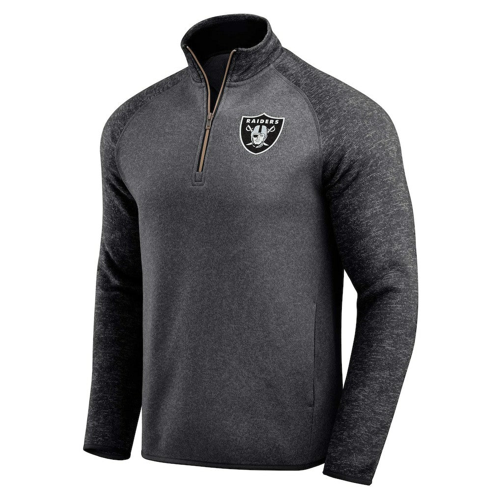 Las Vegas Raiders Darius Rucker Collection Tonal Quarter-Zip Jacket - Black outlet