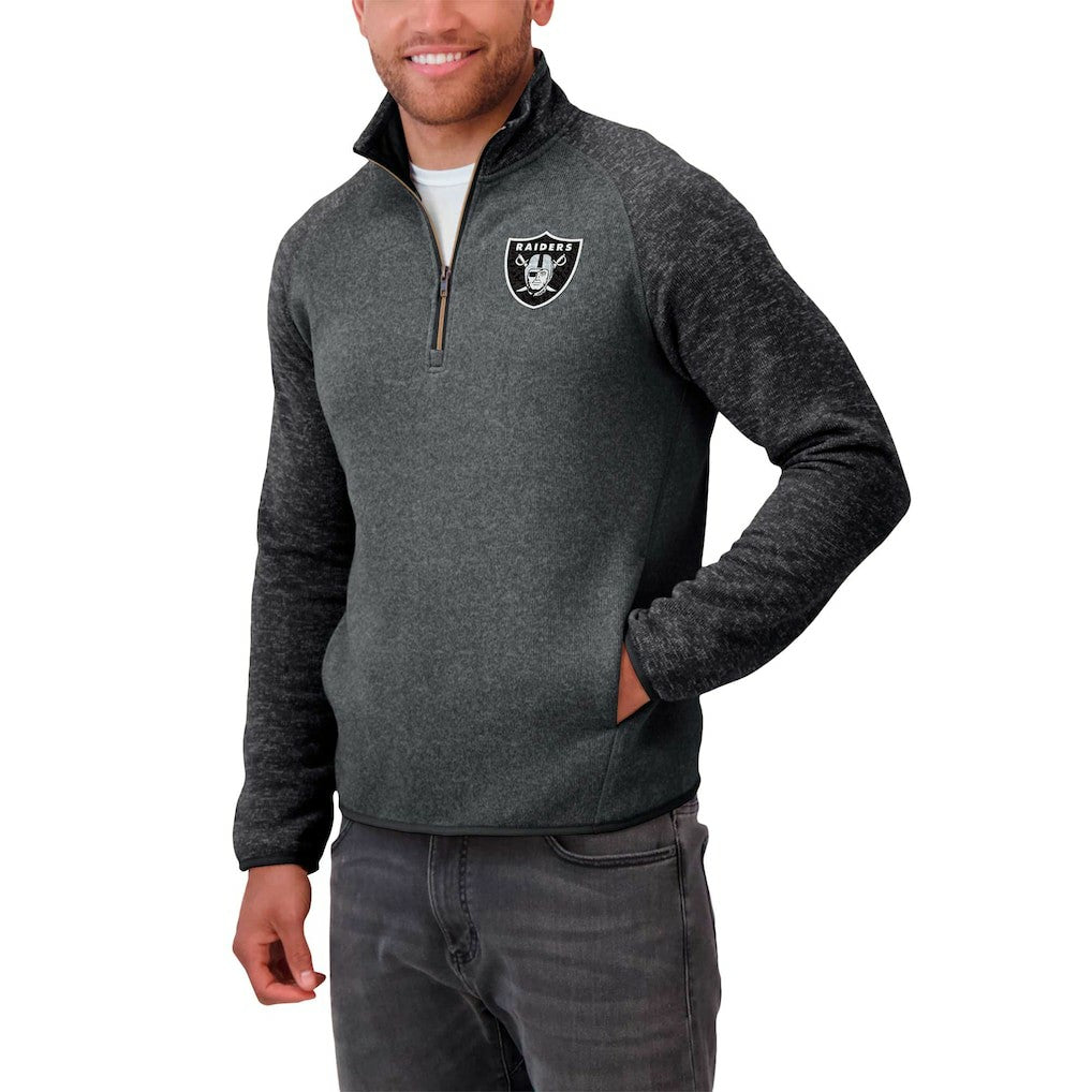 Las Vegas Raiders Darius Rucker Collection Tonal Quarter-Zip Jacket - Black outlet