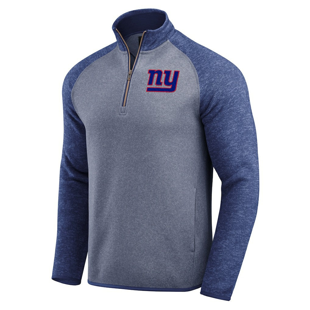 New York Giants Darius Rucker Collection Tonal Quarter-Zip Jacket - Blue sale