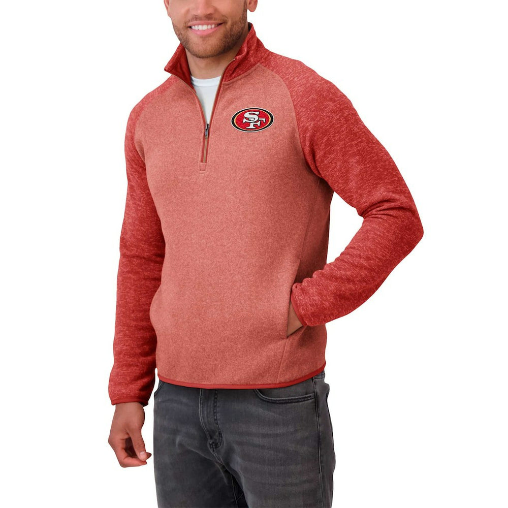 San Francisco 49ers Darius Rucker Collection Tonal Quarter-Zip Jacket - Scarlet online