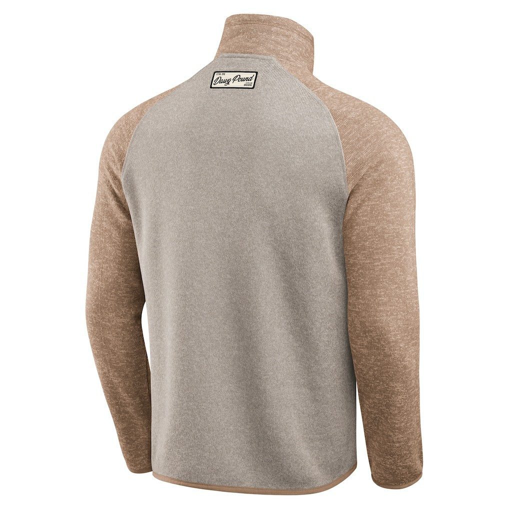 Cleveland Browns Darius Rucker Collection Tonal Quarter-Zip Jacket - Tan on sale