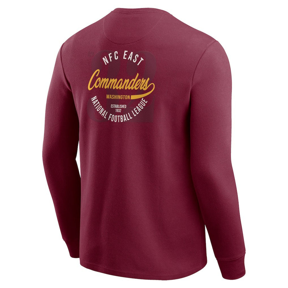 Washington Commanders Darius Rucker Collection Washed Waffle-Knit Long Sleeve T-Shirt - Burgundy online