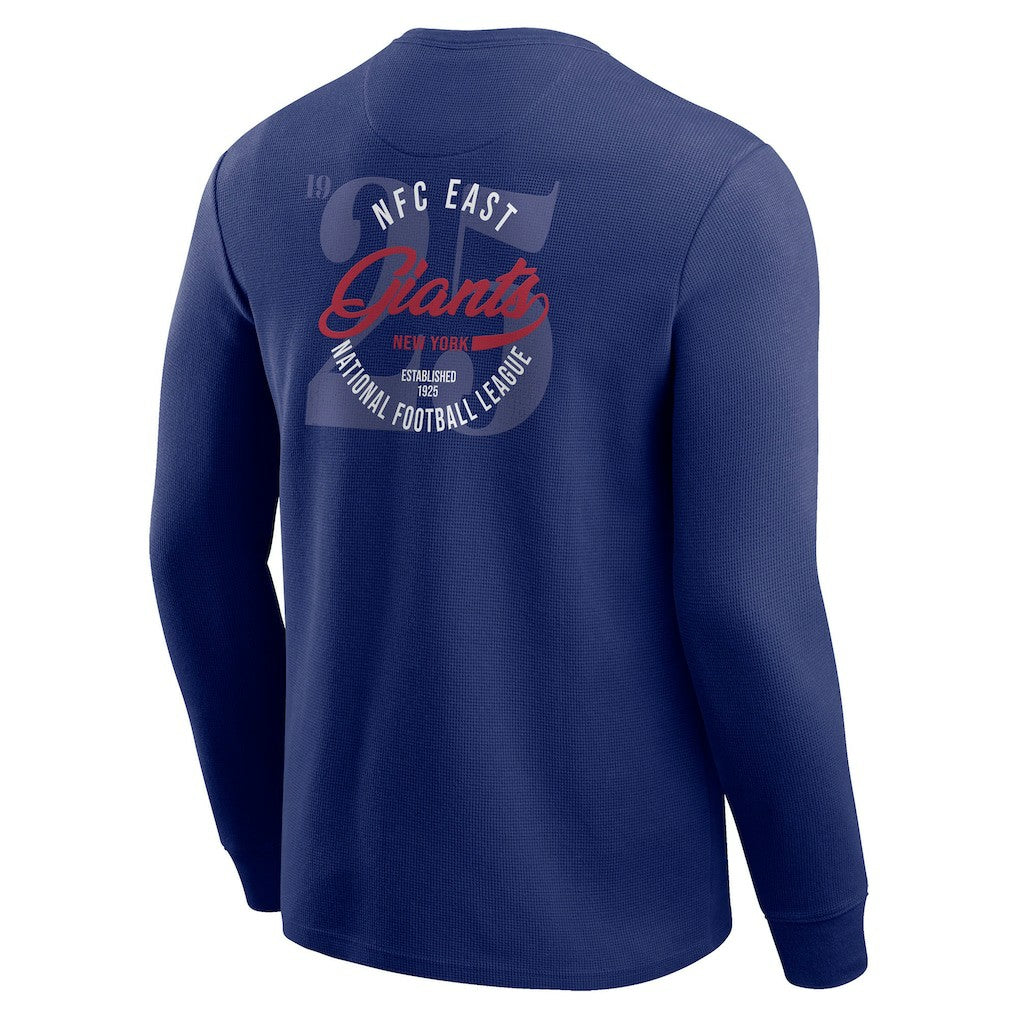 New York Giants Darius Rucker Collection Washed Waffle-Knit Long Sleeve T-Shirt - Royal for sale