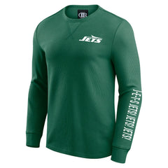 New York Jets Darius Rucker Collection Washed Waffle-Knit Long Sleeve T-Shirt - Green on sale