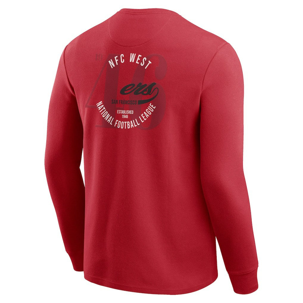 San Francisco 49ers Darius Rucker Collection Washed Waffle-Knit Long Sleeve T-Shirt - Scarlet sale