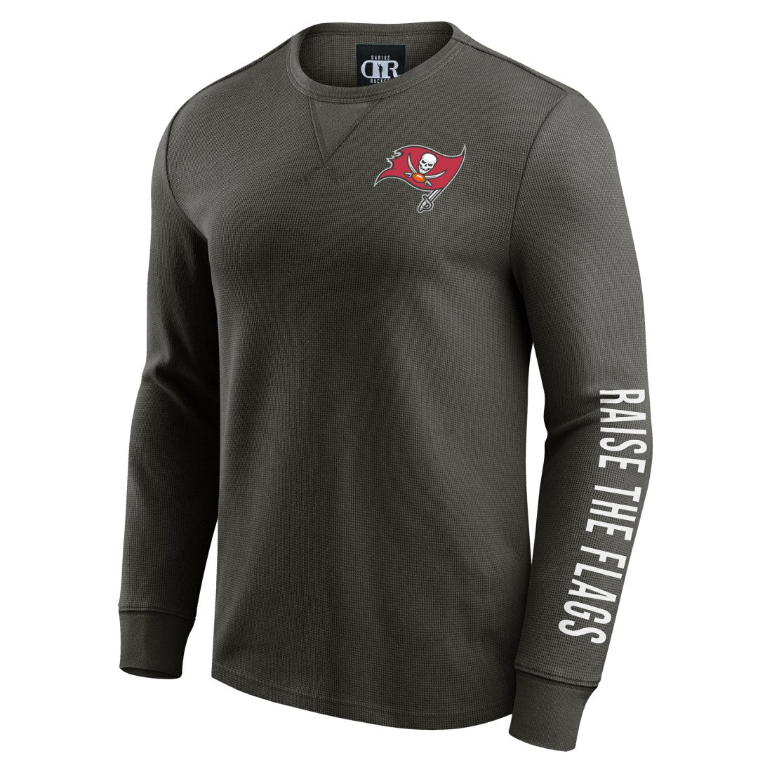 Tampa Bay Buccaneers Darius Rucker Collection Washed Waffle-Knit Long Sleeve T-Shirt - Pewter on sale