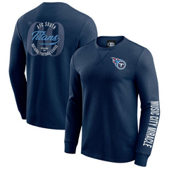 Tennessee Titans Darius Rucker Collection Washed Waffle-Knit Long Sleeve T-Shirt - Navy outlet