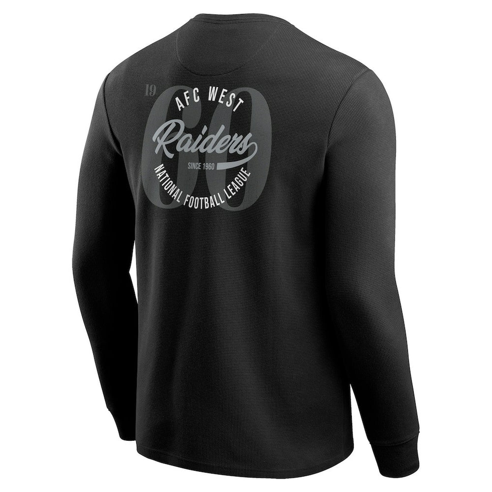Las Vegas Raiders Darius Rucker Collection Washed Waffle-Knit Long Sleeve T-Shirt - Black online