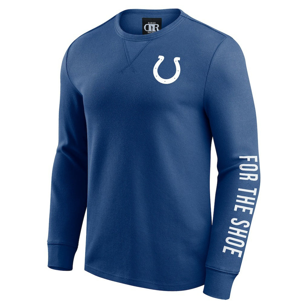 Indianapolis Colts Darius Rucker Collection Washed Waffle-Knit Long Sleeve T-Shirt - Royal outlet