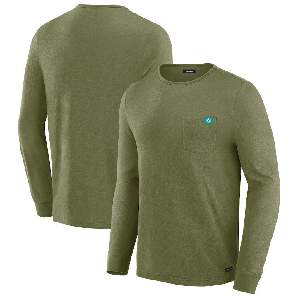 Miami Dolphins J. Palmer In-The-Pocket Long Sleeve T-Shirt - Olive discount
