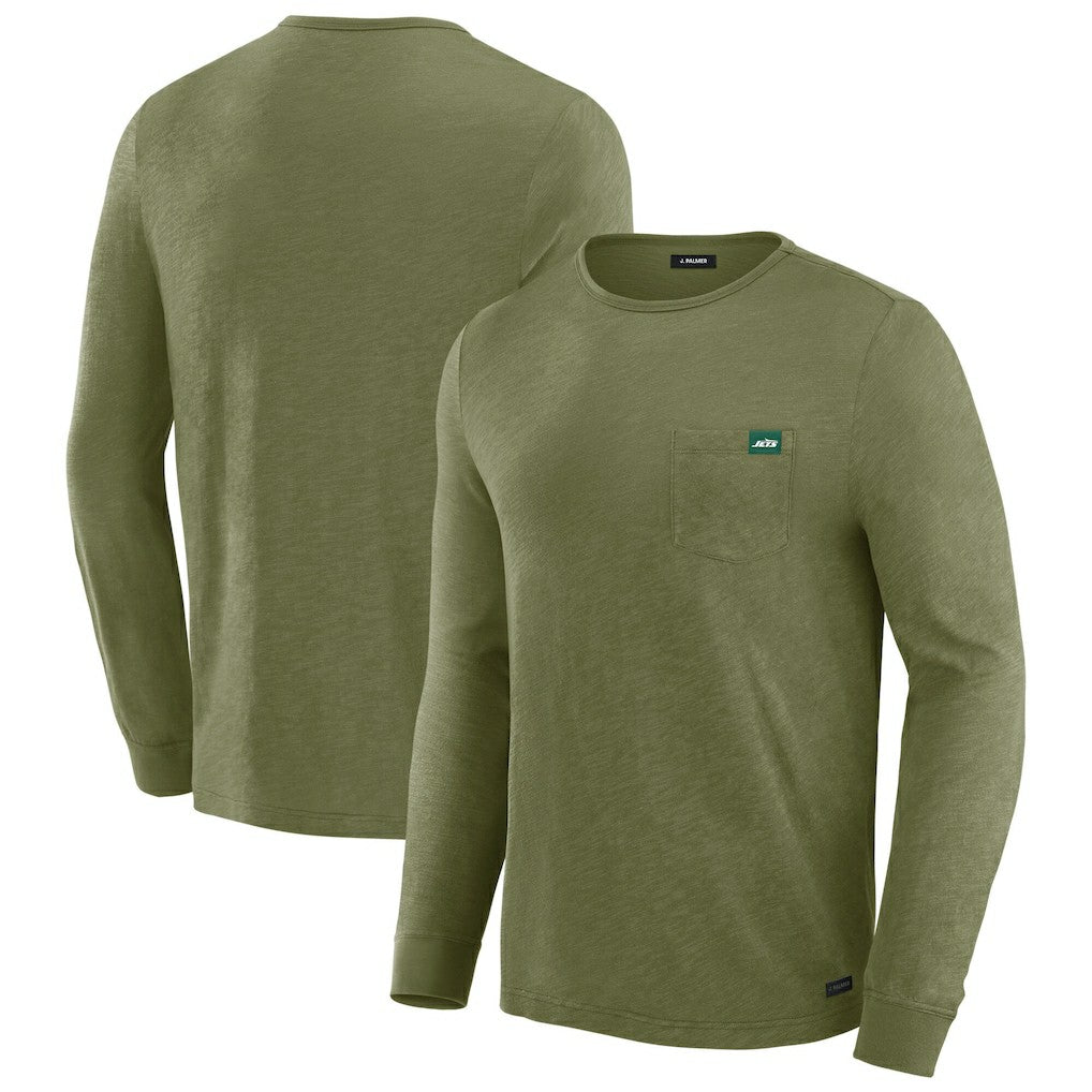 New York Jets J. Palmer In-The-Pocket Long Sleeve T-Shirt - Olive online