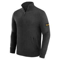 Pittsburgh Steelers J. Palmer Franchise Quarter-Zip Sweater - Black on sale