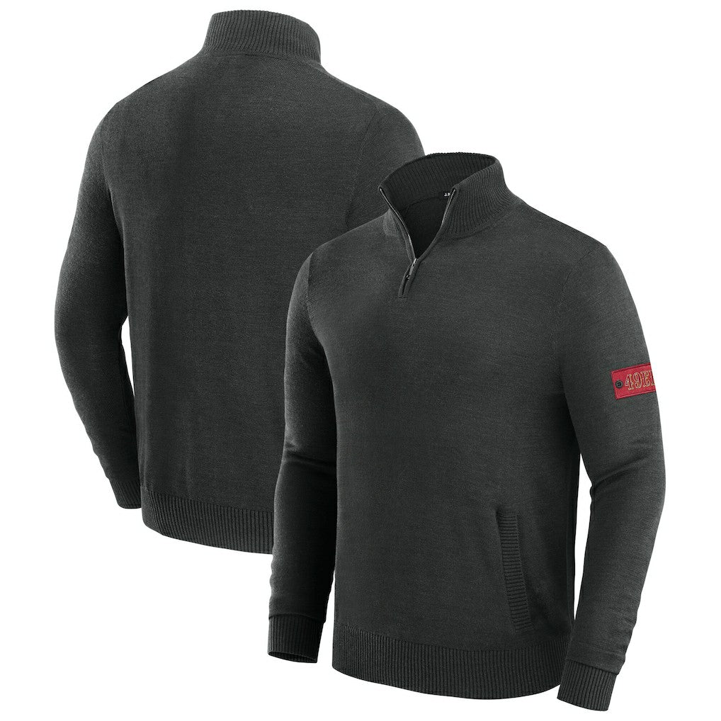 San Francisco 49ers J. Palmer Franchise Quarter-Zip Sweater - Black sale