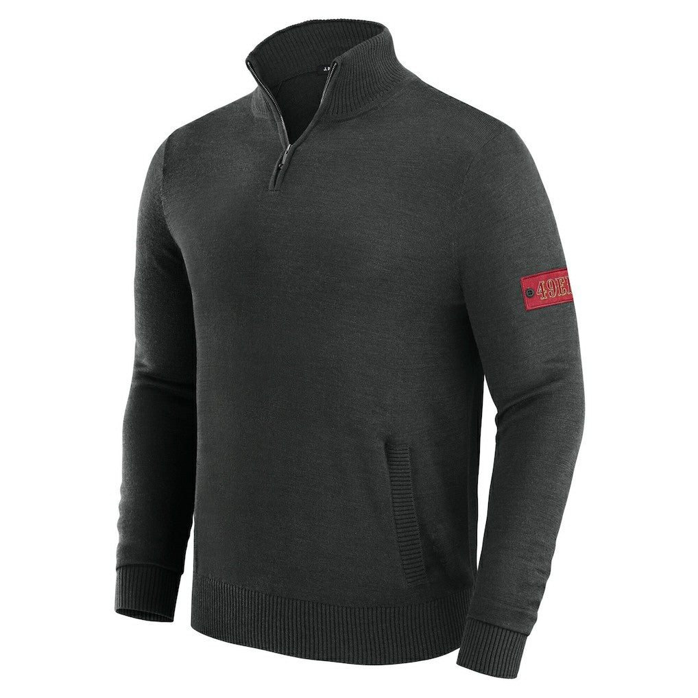San Francisco 49ers J. Palmer Franchise Quarter-Zip Sweater - Black sale