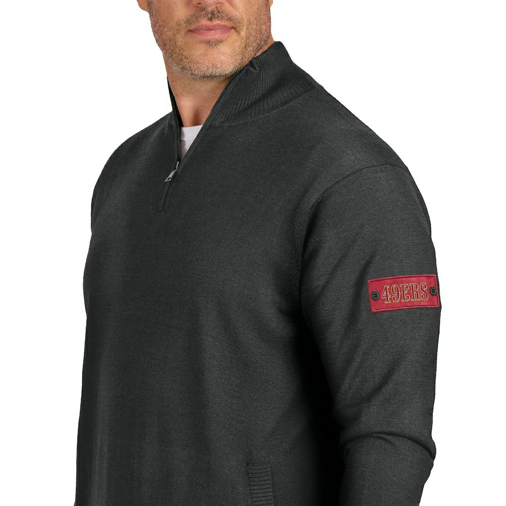 San Francisco 49ers J. Palmer Franchise Quarter-Zip Sweater - Black sale