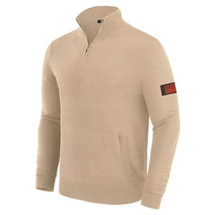 Cleveland Browns J. Palmer Franchise Quarter-Zip Sweater - Tan sale