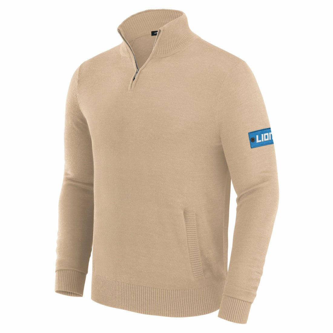 Detroit Lions J. Palmer Franchise Quarter-Zip Sweater - Tan for sale