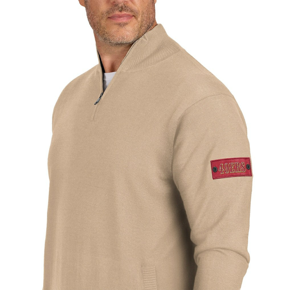 San Francisco 49ers J. Palmer Franchise Quarter-Zip Sweater - Tan discount