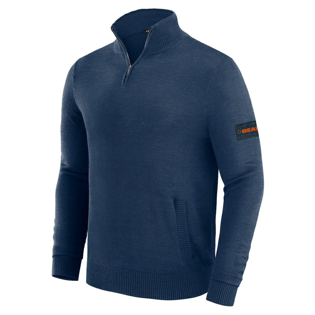 Chicago Bears J. Palmer Franchise Quarter-Zip Sweater - Navy sale
