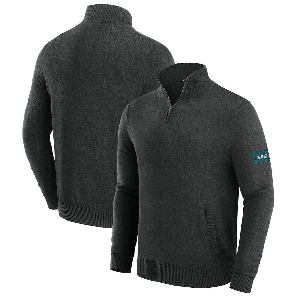Philadelphia Eagles J. Palmer Franchise Quarter-Zip Sweater - Black outlet