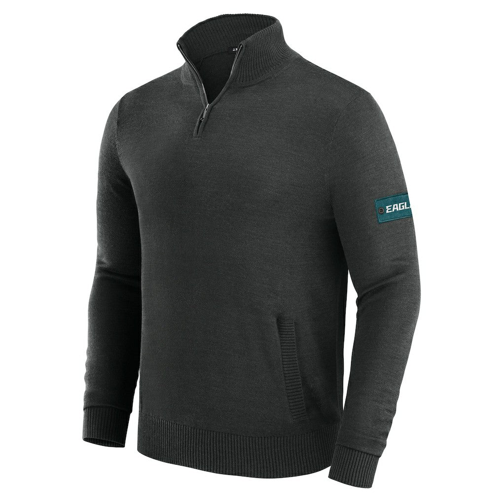 Philadelphia Eagles J. Palmer Franchise Quarter-Zip Sweater - Black outlet