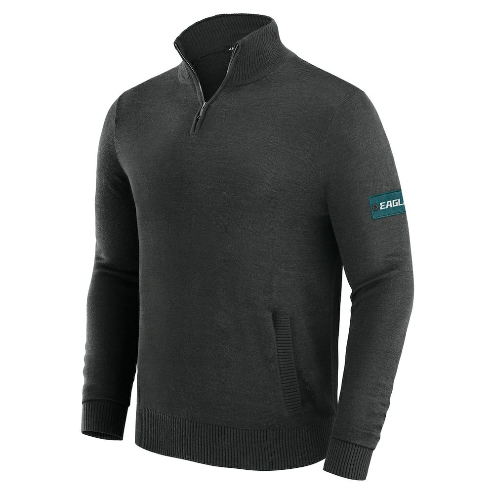 Philadelphia Eagles J. Palmer Franchise Quarter-Zip Sweater - Black outlet