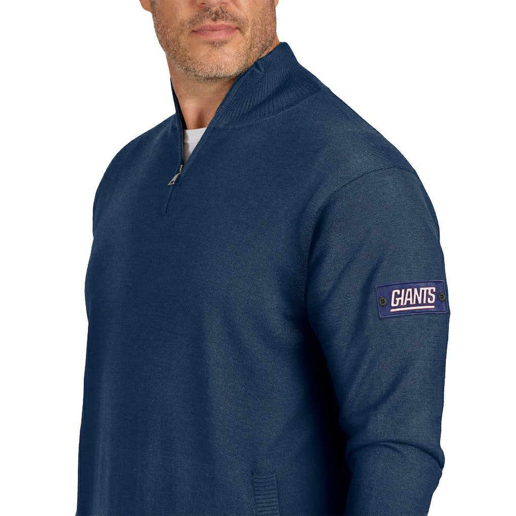 New York Giants J. Palmer Franchise Quarter-Zip Sweater - Navy discount