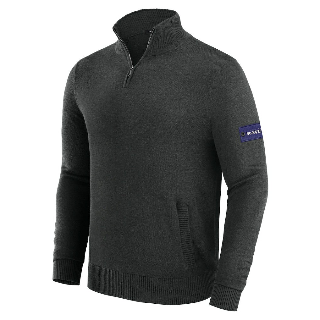 Baltimore Ravens J. Palmer Franchise Quarter-Zip Sweater - Black on sale