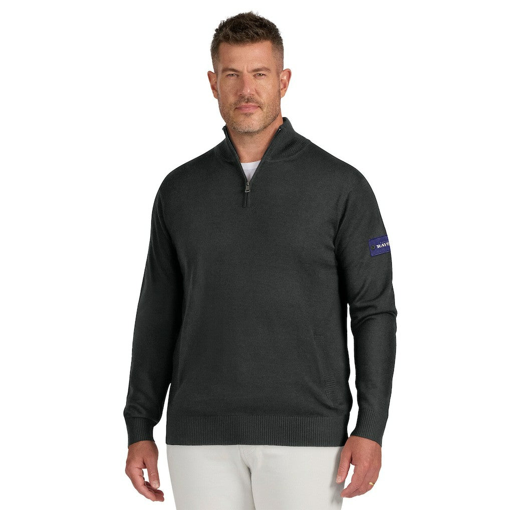 Baltimore Ravens J. Palmer Franchise Quarter-Zip Sweater - Black on sale