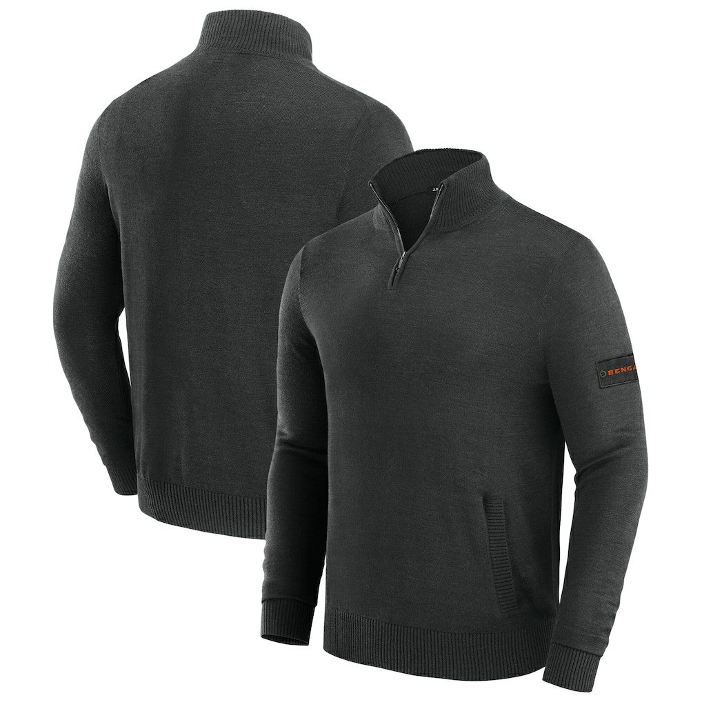 Cincinnati Bengals J. Palmer Franchise Quarter-Zip Sweater - Black for sale