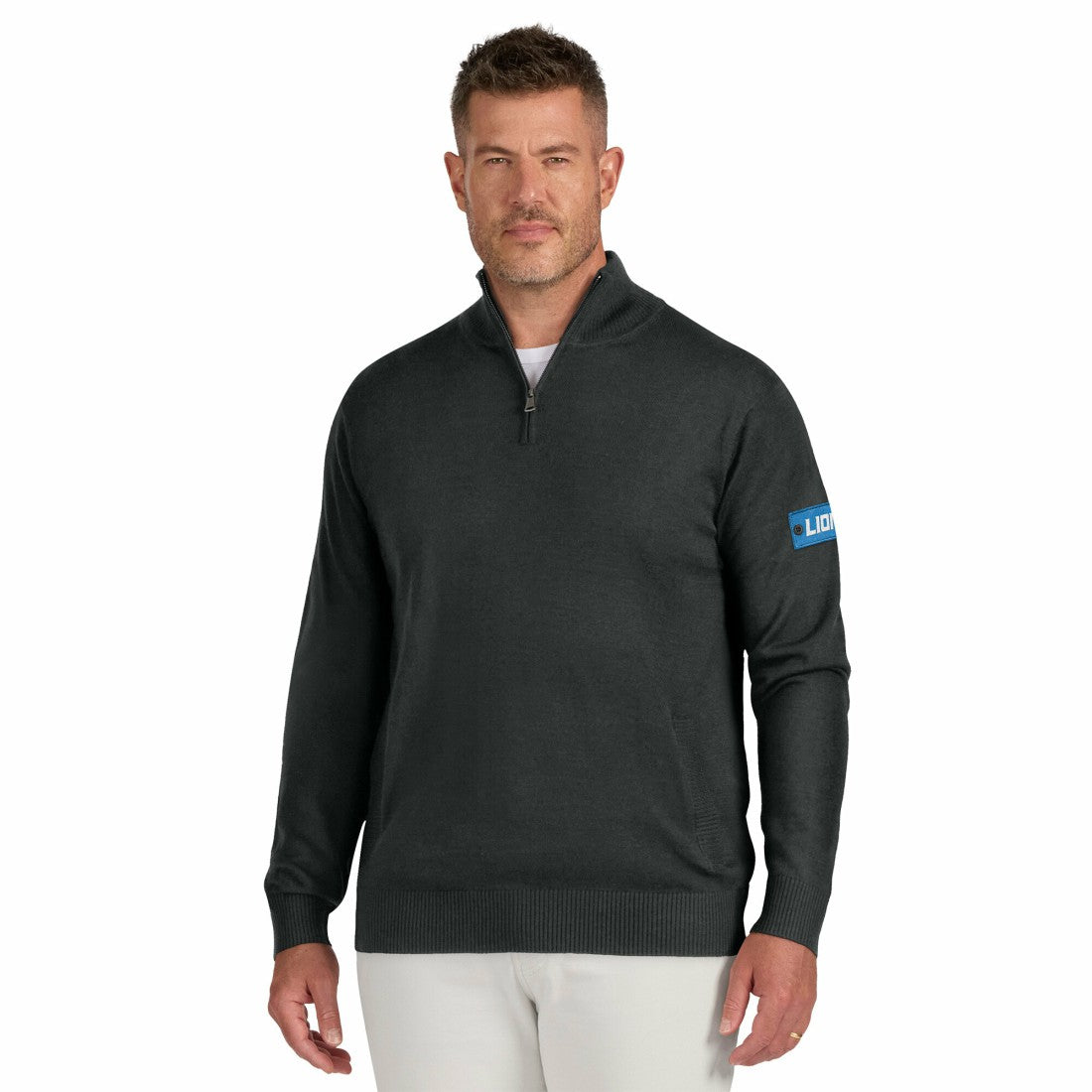 Detroit Lions J. Palmer Franchise Quarter-Zip Sweater - Black for sale
