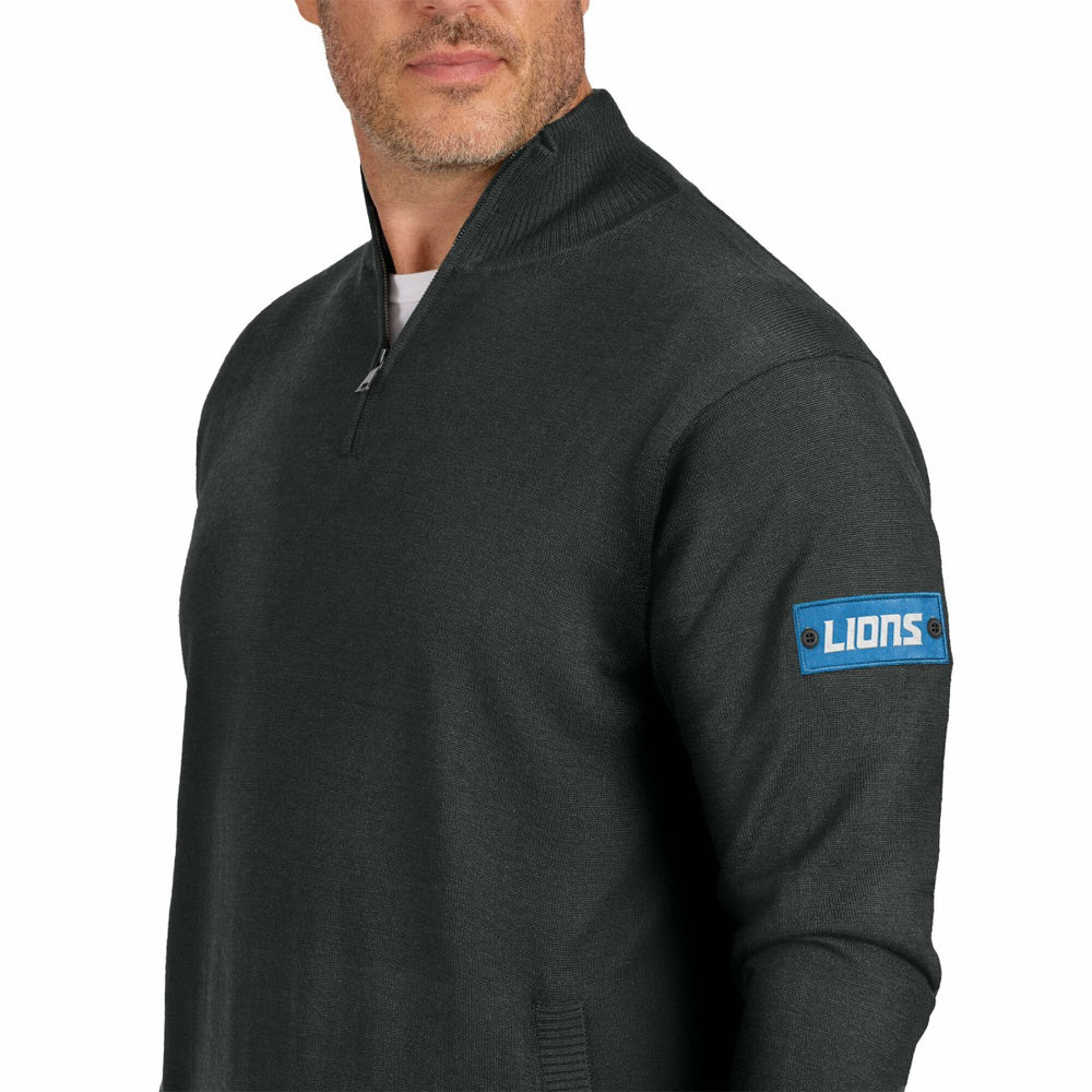 Detroit Lions J. Palmer Franchise Quarter-Zip Sweater - Black for sale