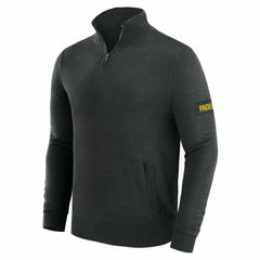 Green Bay Packers J. Palmer Franchise Quarter-Zip Sweater - Black sale