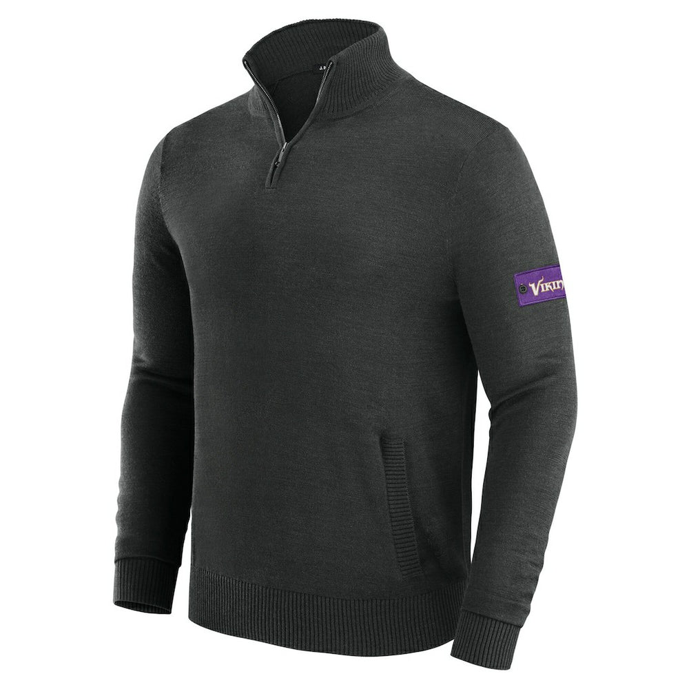 Minnesota Vikings J. Palmer Franchise Quarter-Zip Sweater - Black online