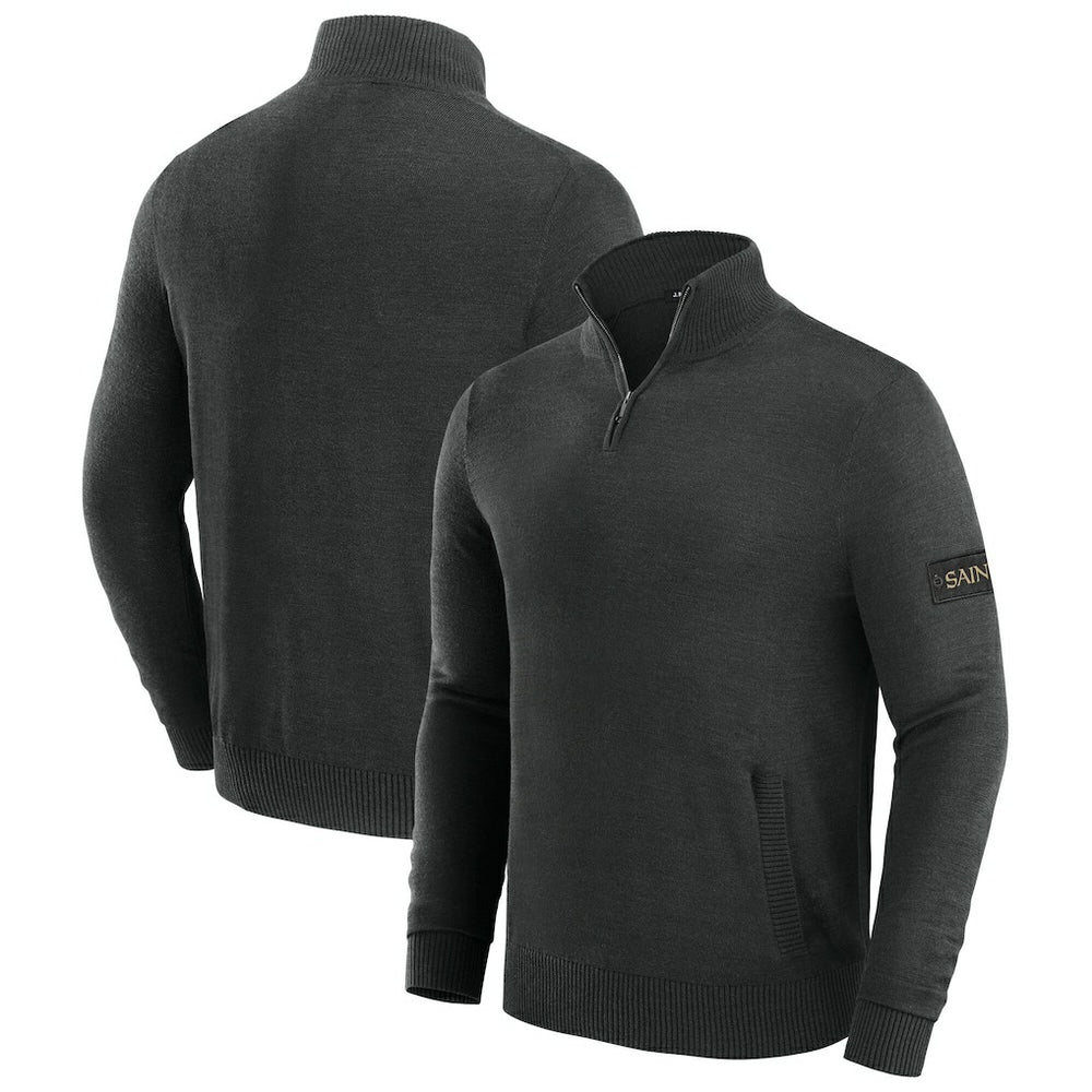 New Orleans Saints J. Palmer Franchise Quarter-Zip Sweater - Black discount