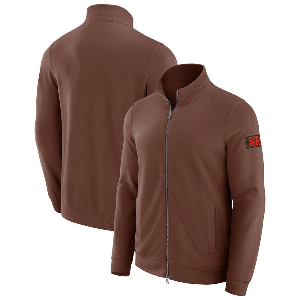 Cleveland Browns J. Palmer QB1 Full-Zip Sweatshirt - Tan on sale