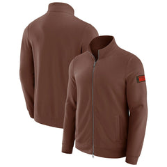 Cleveland Browns J. Palmer QB1 Full-Zip Sweatshirt - Tan on sale
