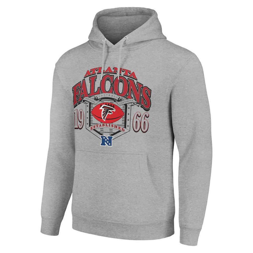 Atlanta Falcons Starter 80s Retro Pullover Hoodie - Heather Gray discount