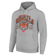 Cincinnati Bengals Starter 80s Retro Pullover Hoodie - Heather Gray cheap