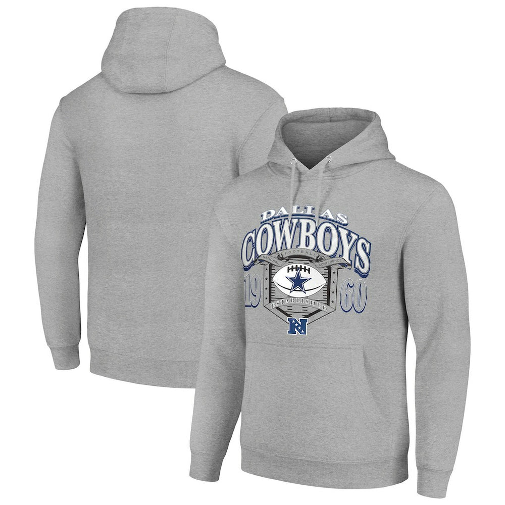 Dallas Cowboys Starter 80s Retro Pullover Hoodie - Heather Gray sale