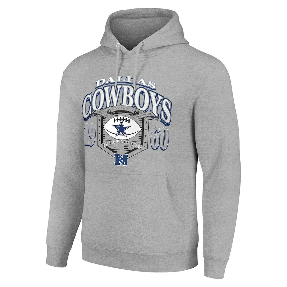 Dallas Cowboys Starter 80s Retro Pullover Hoodie - Heather Gray sale