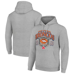 Denver Broncos Starter 80s Retro Pullover Hoodie - Heather Gray on sale