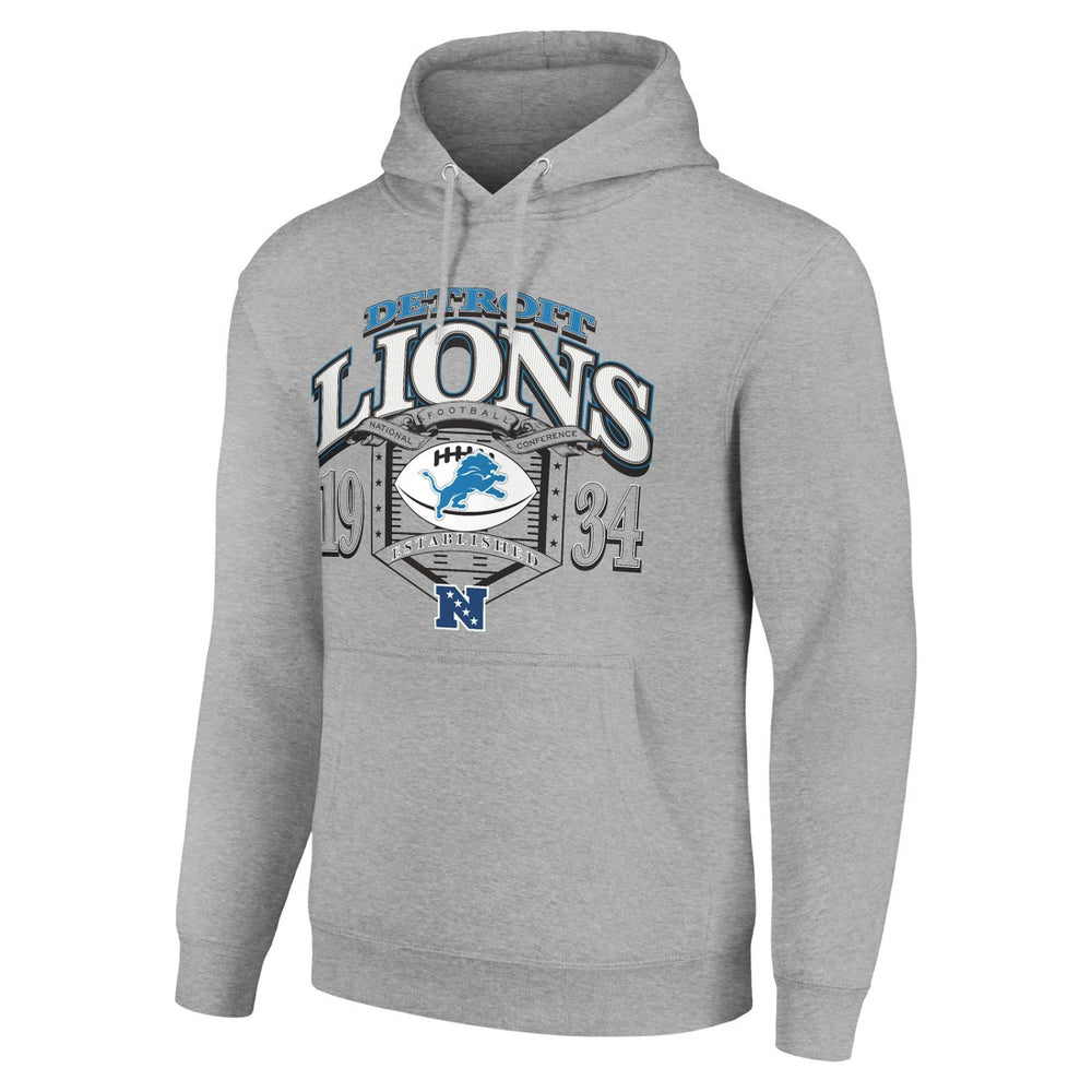 Detroit Lions Starter 80s Retro Pullover Hoodie - Heather Gray for sale