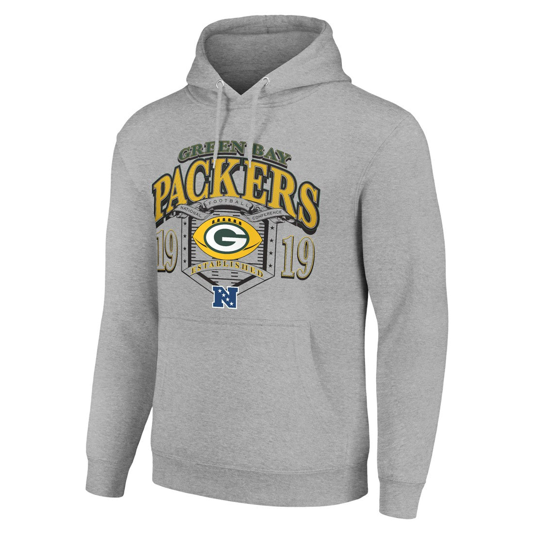 Green Bay Packers Starter 80s Retro Pullover Hoodie - Heather Gray discount