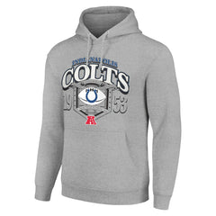 Indianapolis Colts Starter 80s Retro Pullover Hoodie - Heather Gray outlet