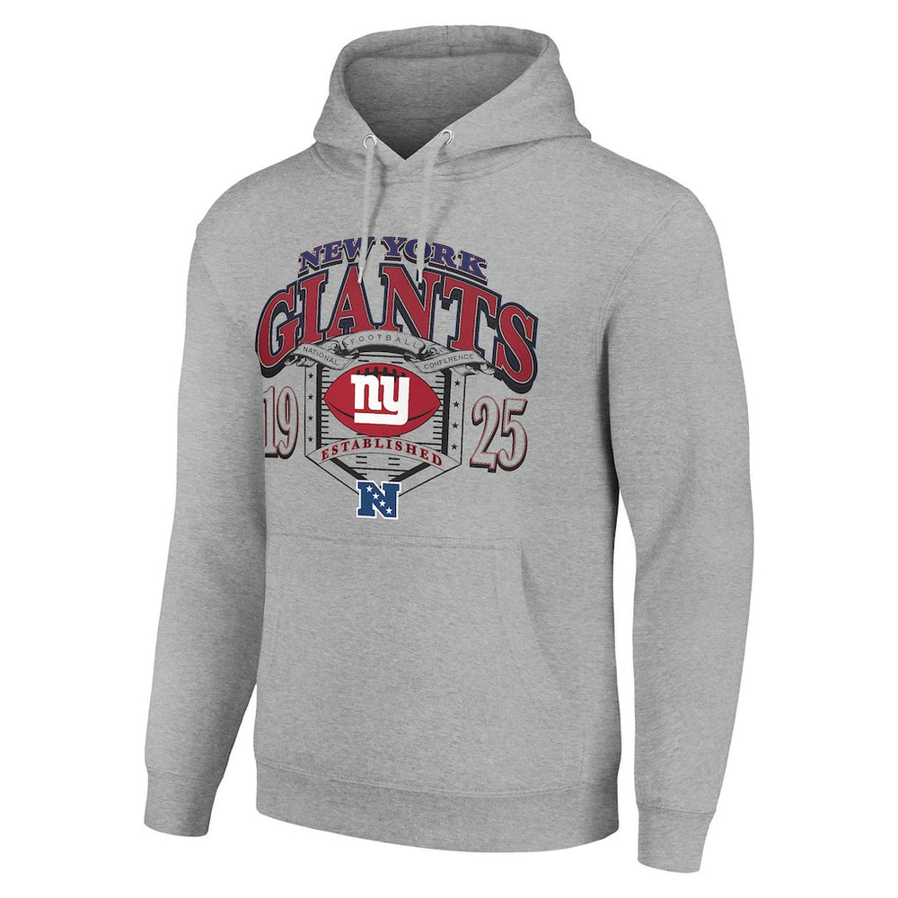 New York Giants Starter 80s Retro Pullover Hoodie - Heather Gray for sale