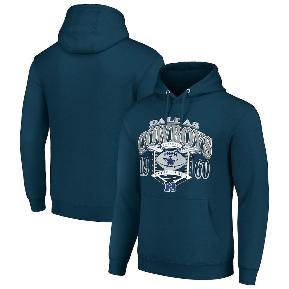 Dallas Cowboys Starter 80s Retro Pullover Hoodie - Navy cheap