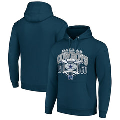 Dallas Cowboys Starter 80s Retro Pullover Hoodie - Navy cheap